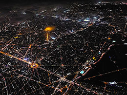 Map of Paris by night